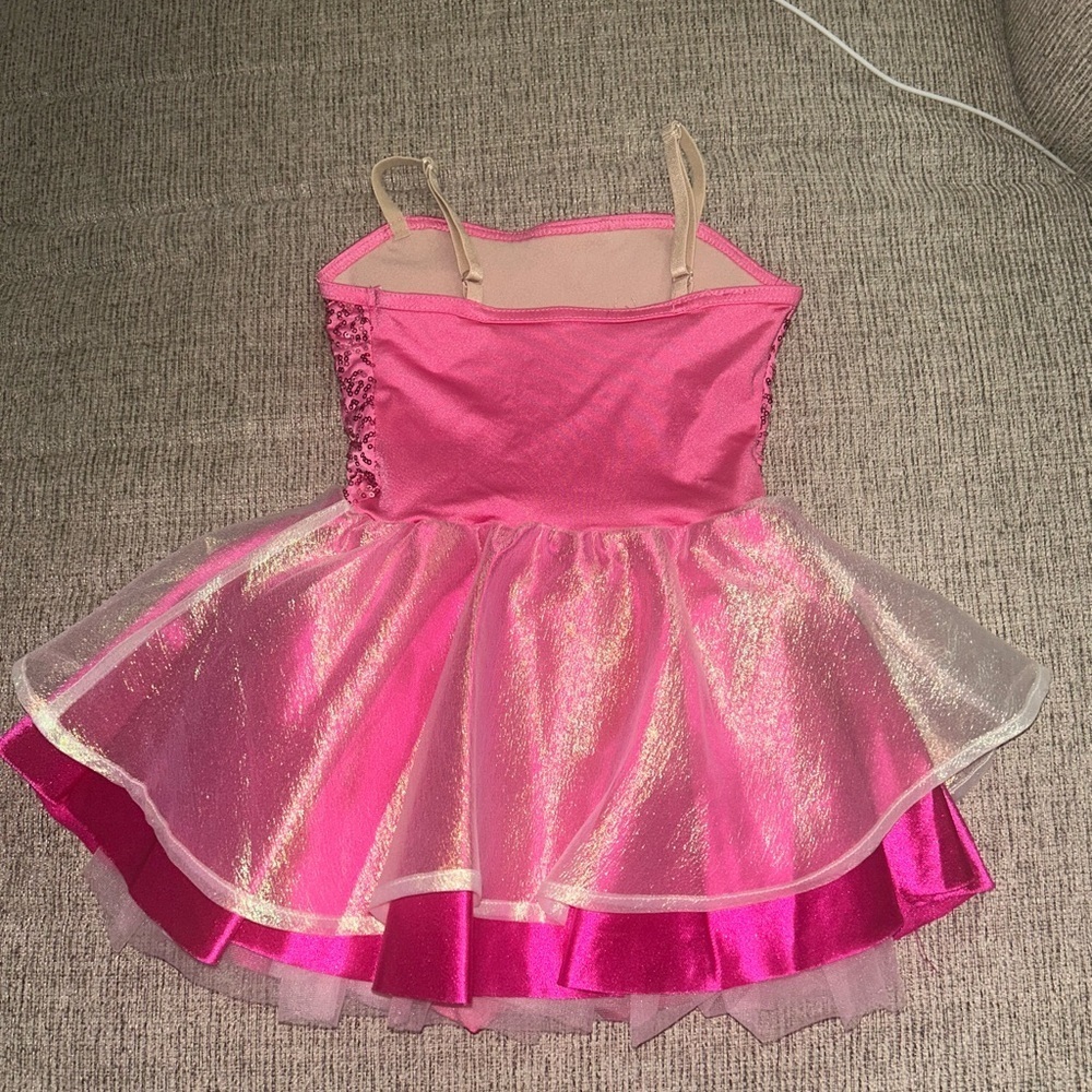 Weissman Pink and Gold Sequin Dance Costume - Picture 4 of 8